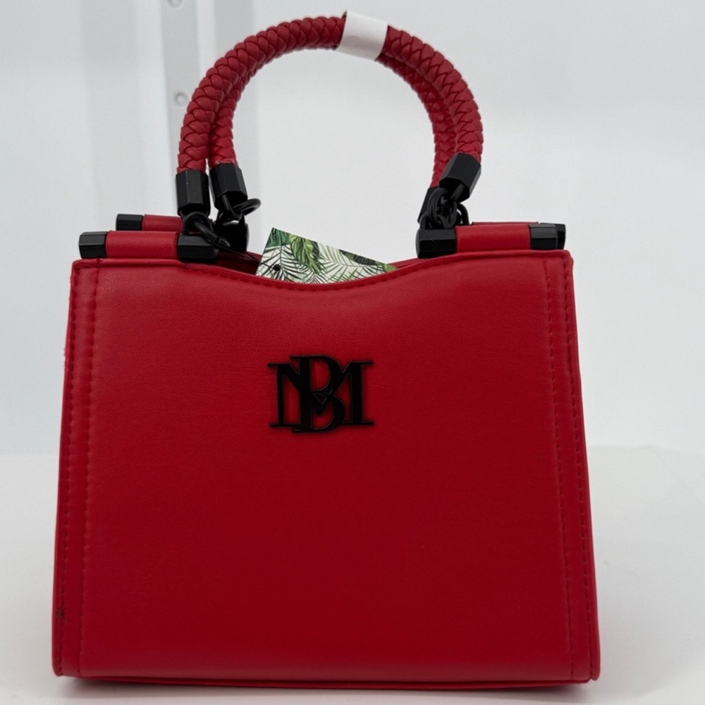 BADGLEY MISCHKA - Red Handbag with Braided Handles